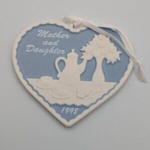 Hallmark Keepsake Mother and Daughter 1998, Vintage Porcelain Christmas Ornament
